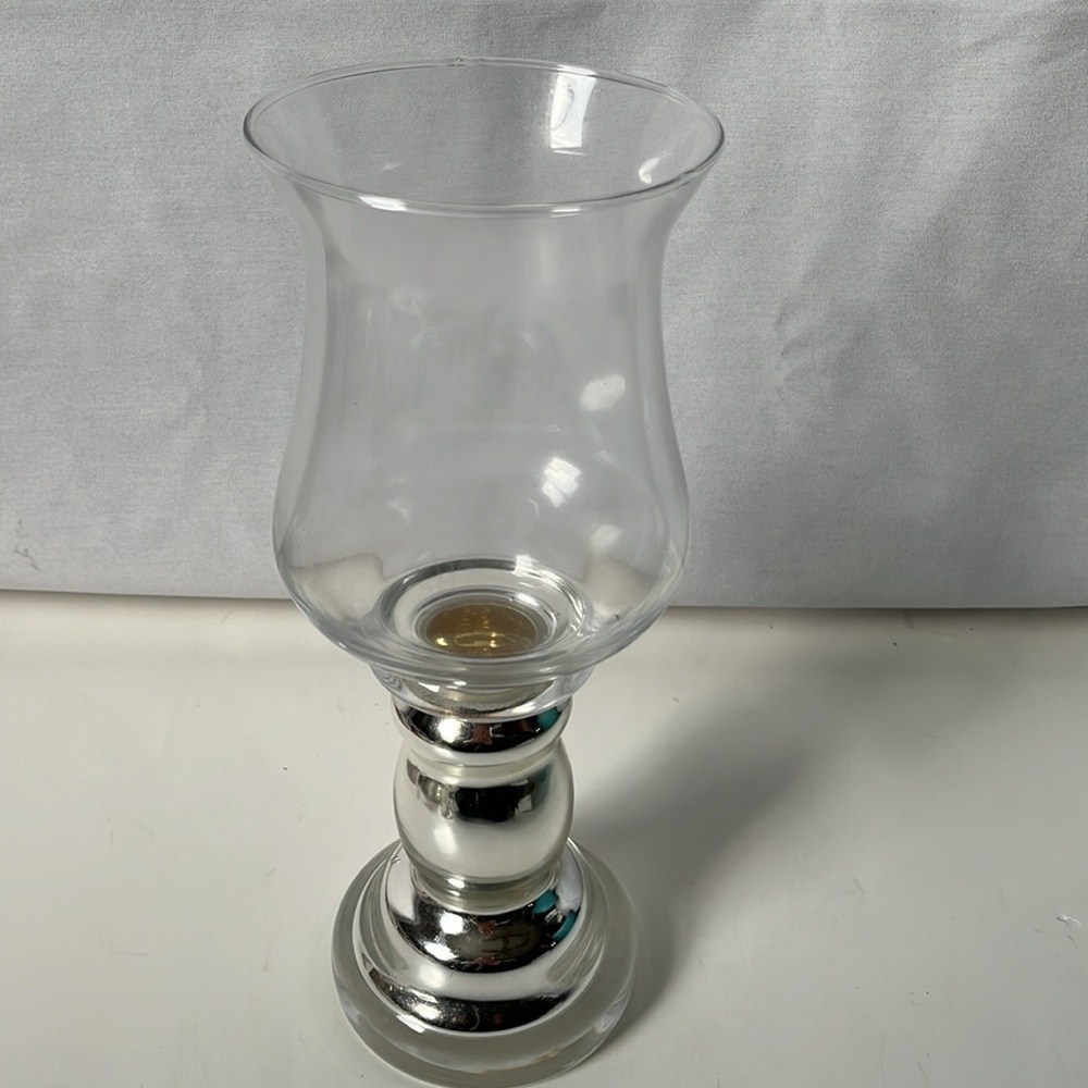 Glass Hurricane Candle Holder